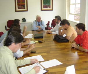 Com presidente do BESC, Eurides Mescolotto, e coordenadores do MPA.